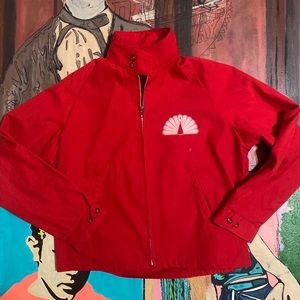 Vintage 80s NBC Speak Up America Sportsmaster Racer Style Jacket